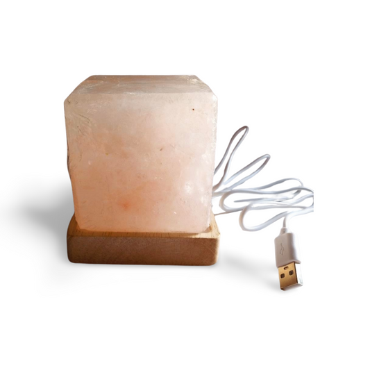 Soľná lampa Kocka