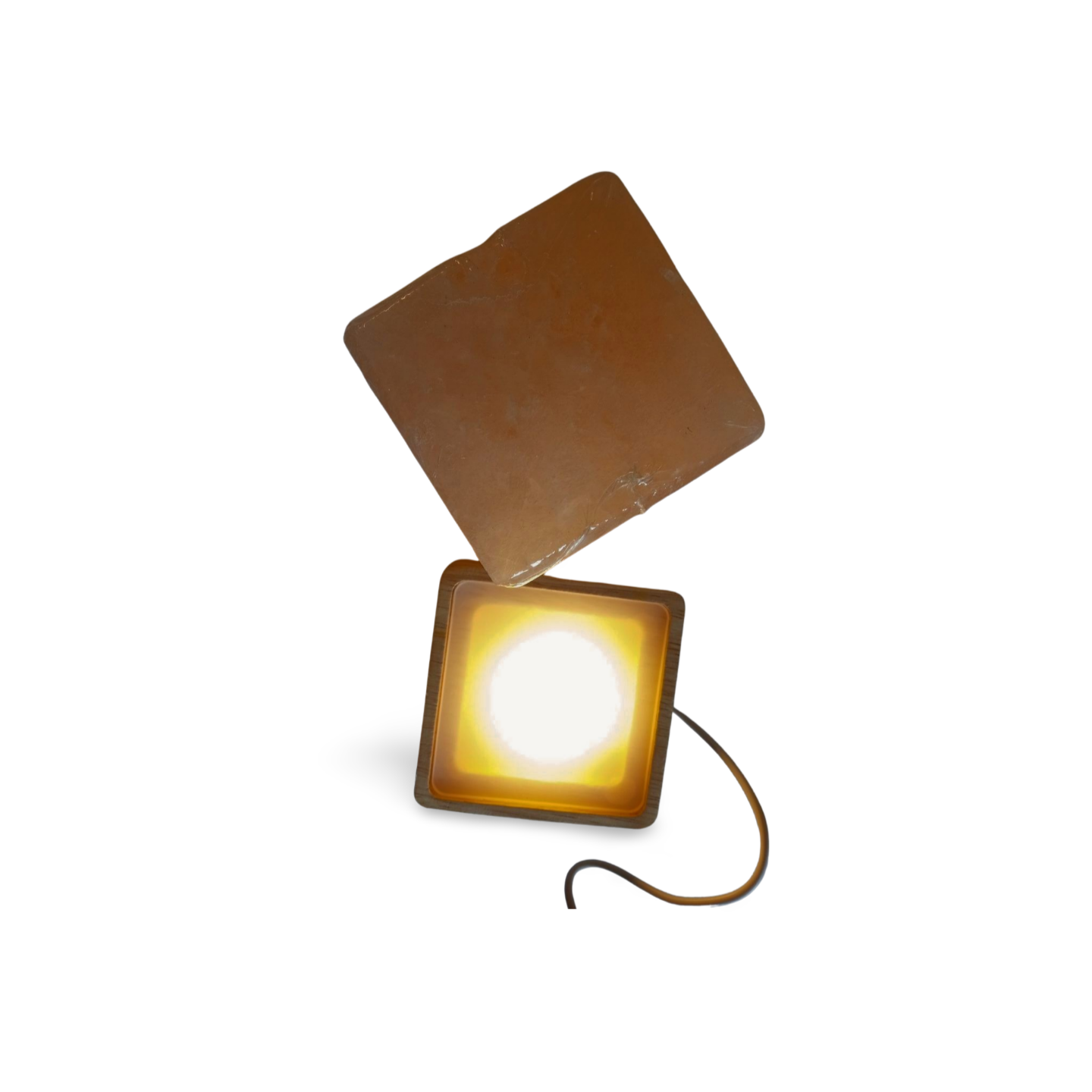 Soľná lampa Kocka