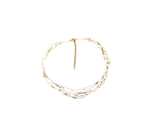 Náhrdelník s podlhovastými perličkami