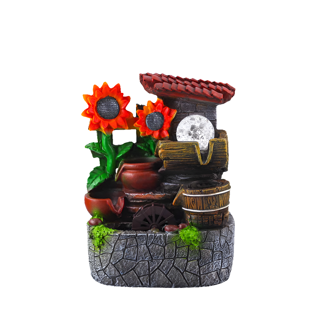 Fontána s LED svetlom