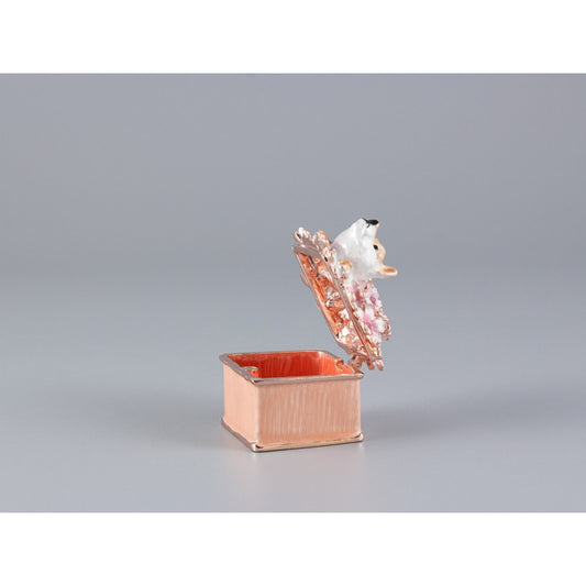 Zdobená šperkovnica "PES A KVETY"