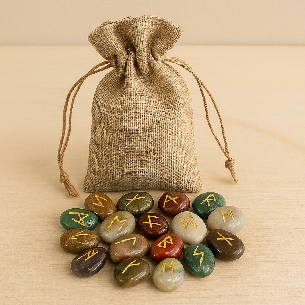 Sada Indických Kameňov Runa vo Vrecúšku