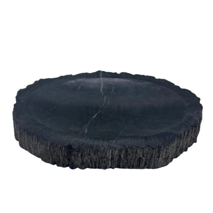 Čierna Miska na Mydlo zo Skameneného Dreva