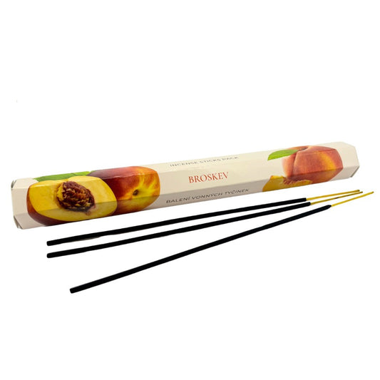 Vonné tyčinky 20 ks v šesťibokom balení, vôňa Broskyňa