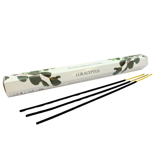 Vonné tyčinky 20 ks v šesťibokom balení, vôňa Eukalyptus