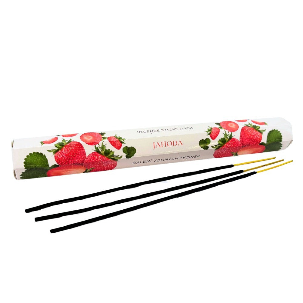 Vonné tyčinky 20 ks v šesťibokom balení, vôňa Jahoda