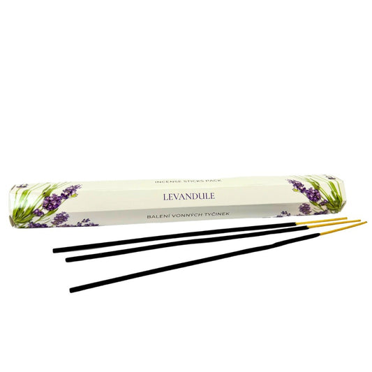 Vonné tyčinky 20 ks v šesťibokom balení, vôňa Levanduľa