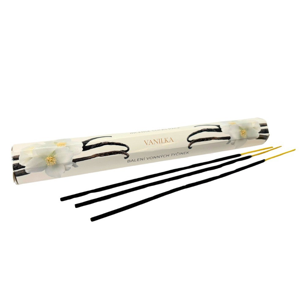 Vonné tyčinky 20 ks v šesťibokom balení, vôňa Vanilka