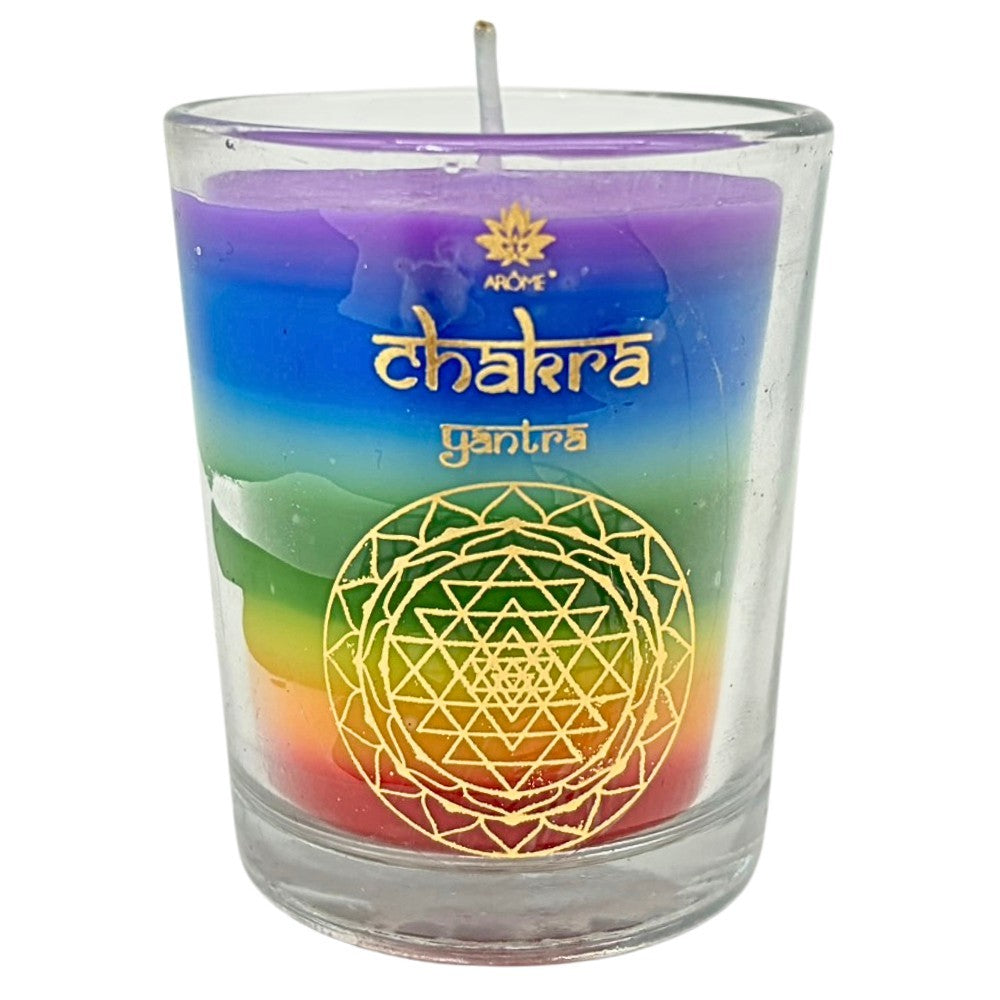 ARÔME Votívna sviečka 60 g, v skle, 7 chaker, Sandalwood