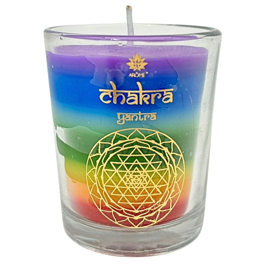 ARÔME Votívna sviečka 60 g, v skle, 7 chaker, Sandalwood