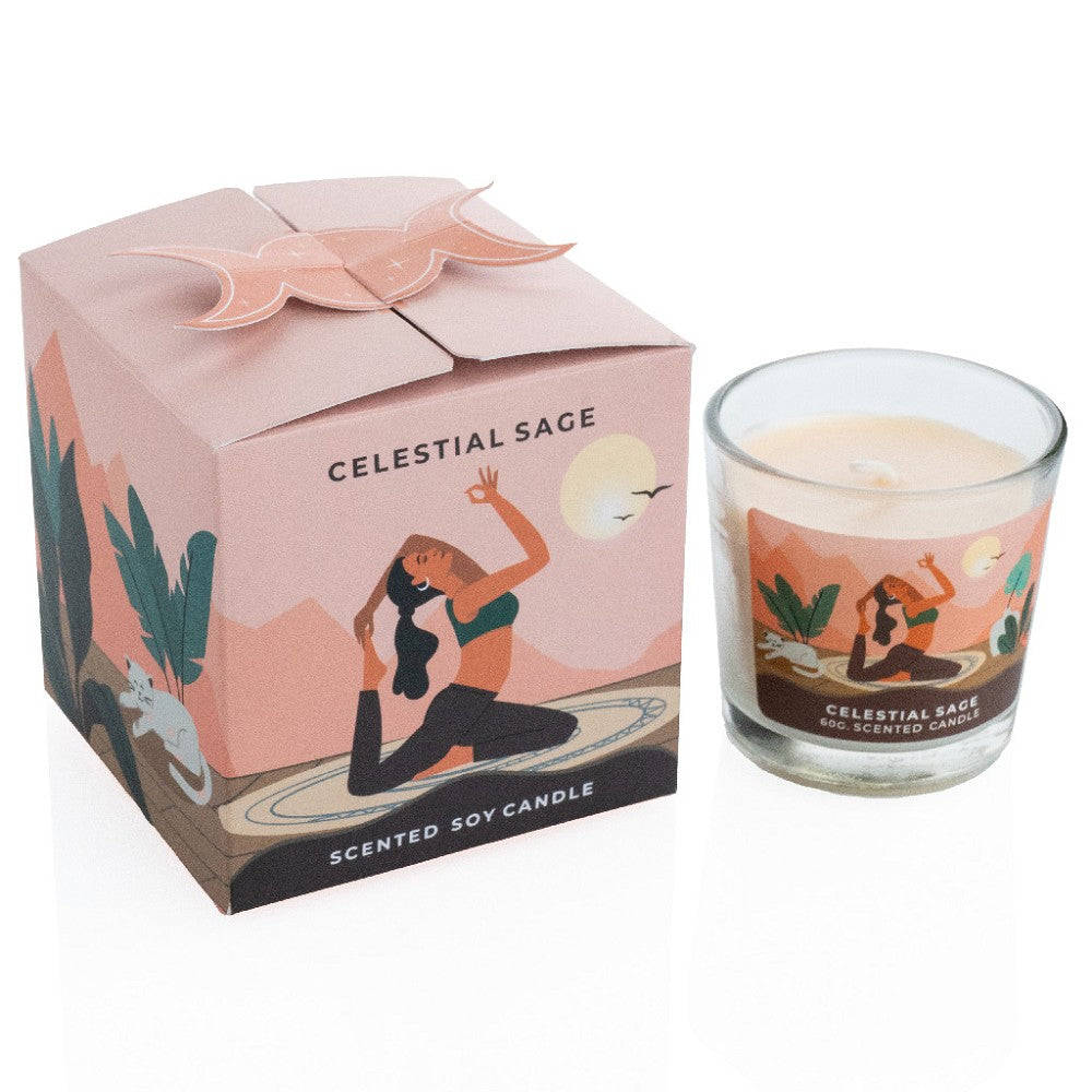 Moonshine Yoga sójová vonná sviečka v pohári, 60 g