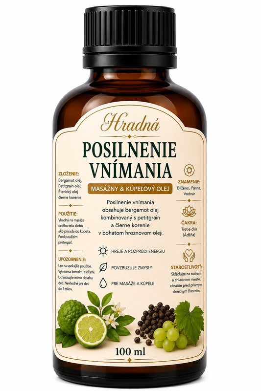 Posilnenie vnímania – masážny a kúpeľový olej 100 ml | Hradná