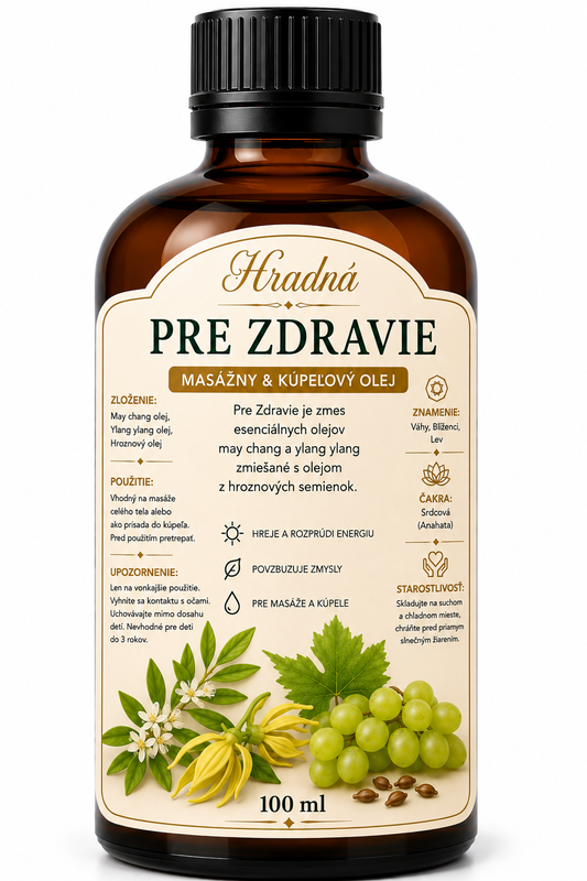 Pre zdravie – masážny a kúpeľový olej 100 ml | Hradná
