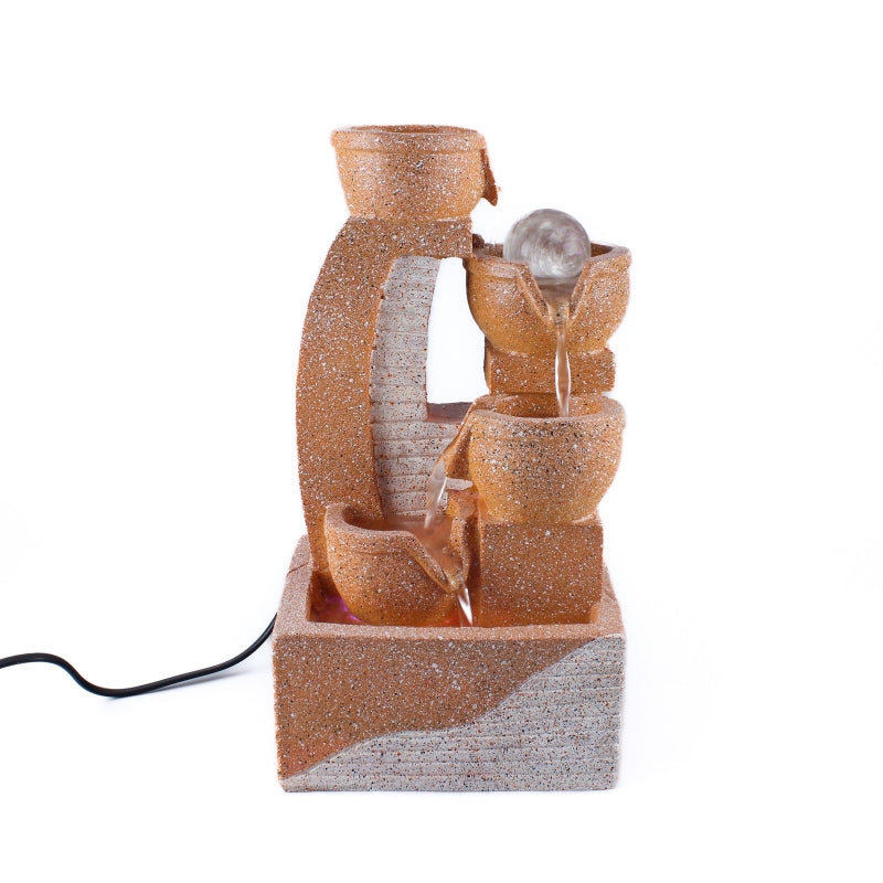 Fontána s LED svetlom