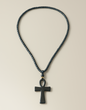 Hematitový náhrdelník kríž 1